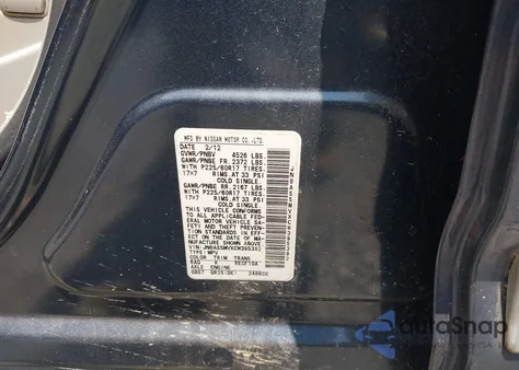 2012 Nissan Rogue S/Sv z USA, uszkodzony, nr VIN JN8AS5MVXCW395392